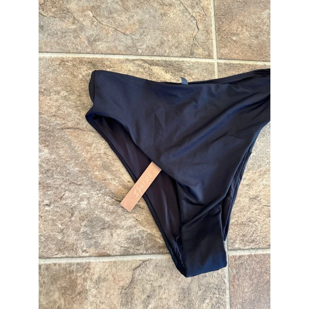 Skims Swim Mid Waist Bottom Size Small Onyx